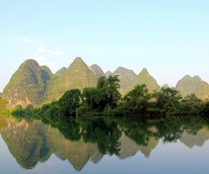 River and Mountain Reflection